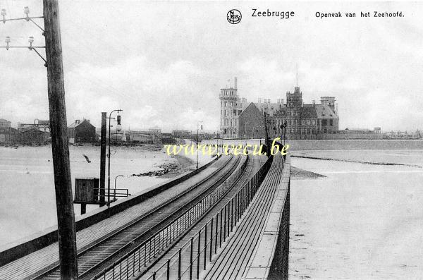 postkaart van Zeebrugge Openvak van het zeehoofd