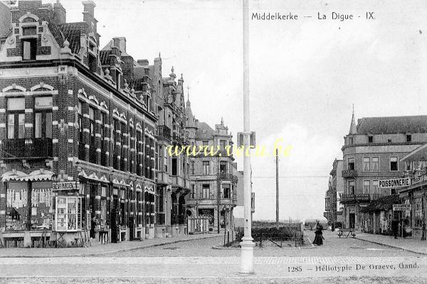 ancienne carte postale de Middelkerke La Digue