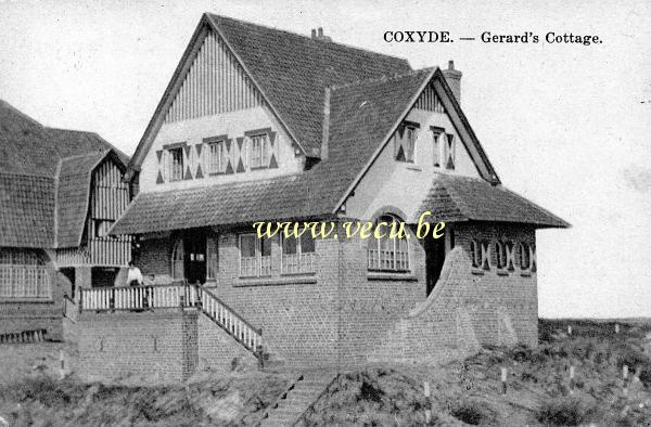 ancienne carte postale de Coxyde Gerard's Cottage