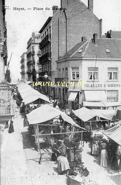 ancienne carte postale de Heyst Place du marché