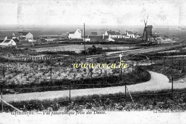 ancienne carte postale de Wenduyne Vue panoramique prise  des Dunes