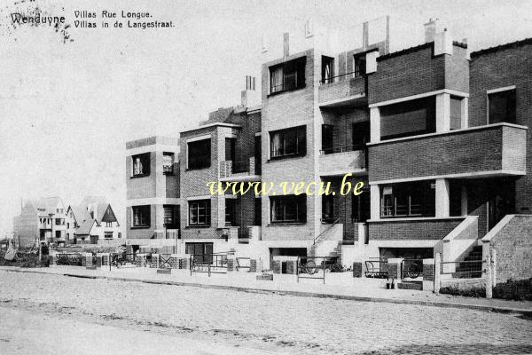 postkaart van Wenduine Villas in de Langestraat