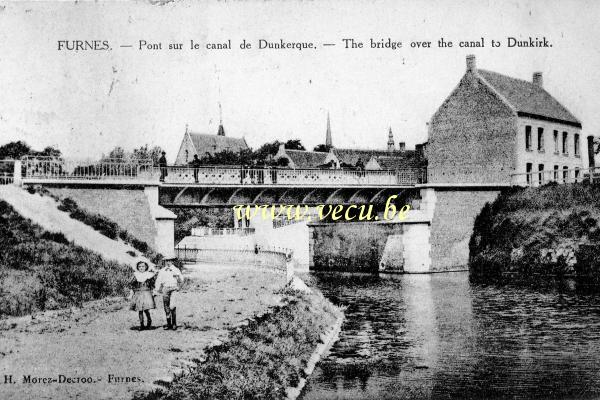 postkaart van Veurne Pont sur le canal de Dunkerque