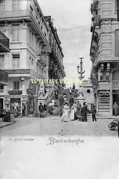 ancienne carte postale de Blankenberge Le Grand Escalier