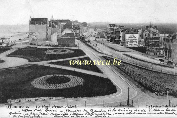 ancienne carte postale de Wenduyne Le Parc Prince-Albert