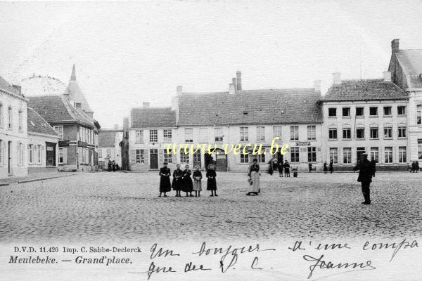 postkaart van Meulebeke Groote Markt