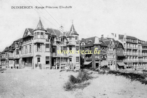 ancienne carte postale de Duinbergen Rampe Princesse Elisabeth