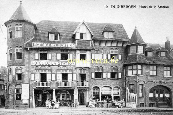 ancienne carte postale de Duinbergen Hôtel de la Station