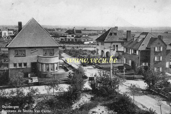ancienne carte postale de Duinbergen Panorama du Sentier Van Caillie