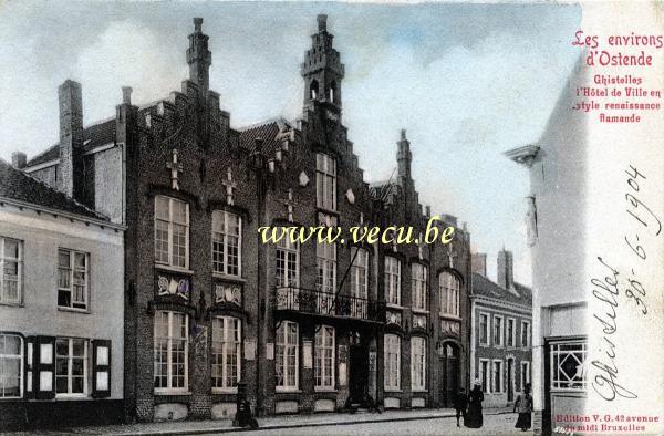 postkaart van Gistel Stadhuis