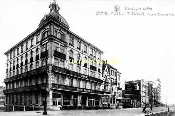 ancienne carte postale de Wenduyne Grand Hôtel Pauwels