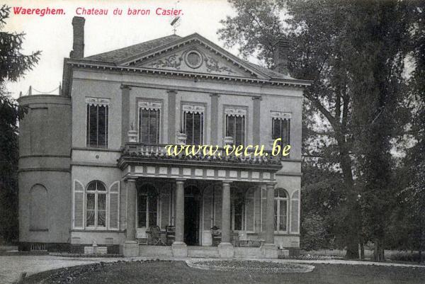 ancienne carte postale de Waregem Château du baron Casier