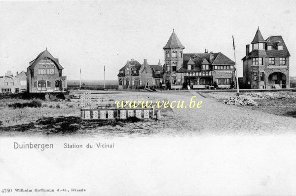 ancienne carte postale de Duinbergen Station du vicinal