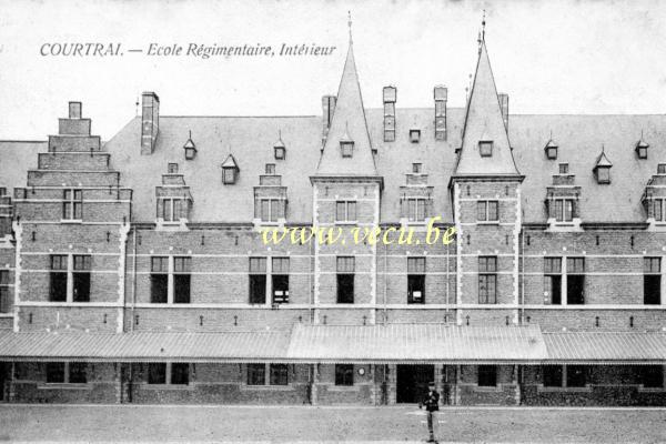 postkaart van Kortrijk Ecole régimentaire, intérieur
