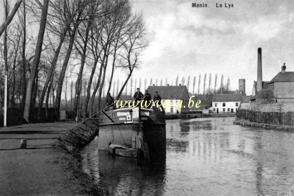 ancienne carte postale de Menin La Lys