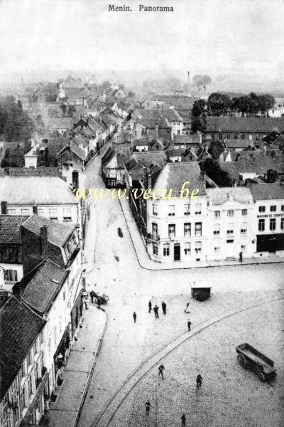 ancienne carte postale de Menin Panorama