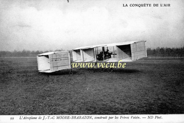 postkaart van Vliegtuigen L'aéroplane de J.T.C. Moore-Brabazon construit par les frères Voisin