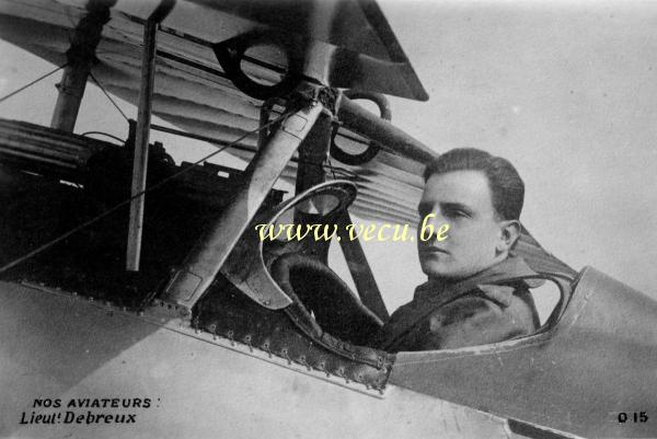 postkaart van Piloten Lieutenant Debreux