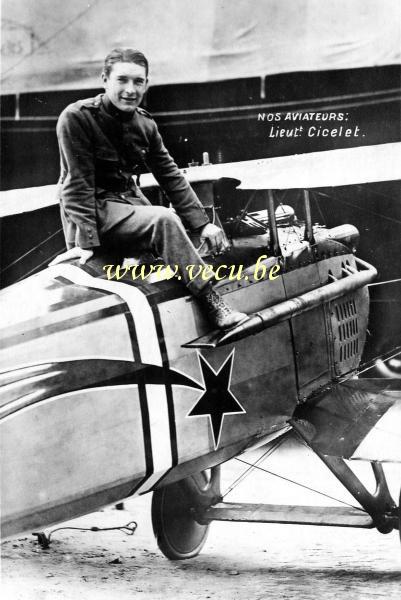 postkaart van Piloten&nbsp;Lieutenant Cicelet