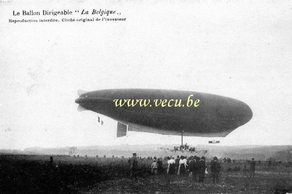 postkaart van Luchtschepen Le ballon dirigeable - La Belgique