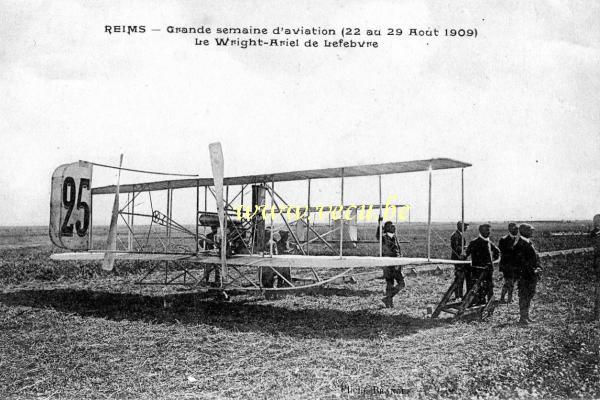 postkaart van Vliegtuigen Le Wright-Ariel de Lefèvre