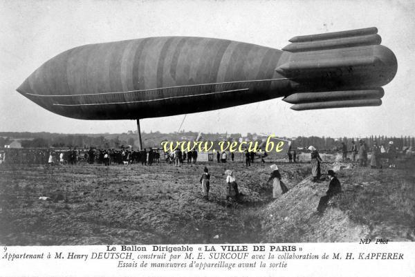 postkaart van Luchtschepen Le ballon dirigeable 