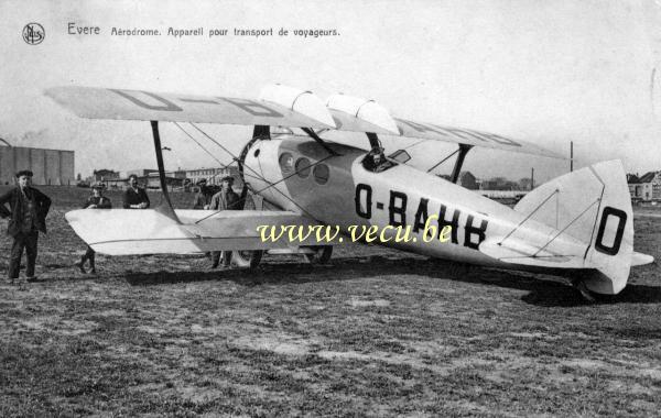 ancienne carte postale de Aéroports Evere - Aérodrome  - Appareil pour transport de voyageurs