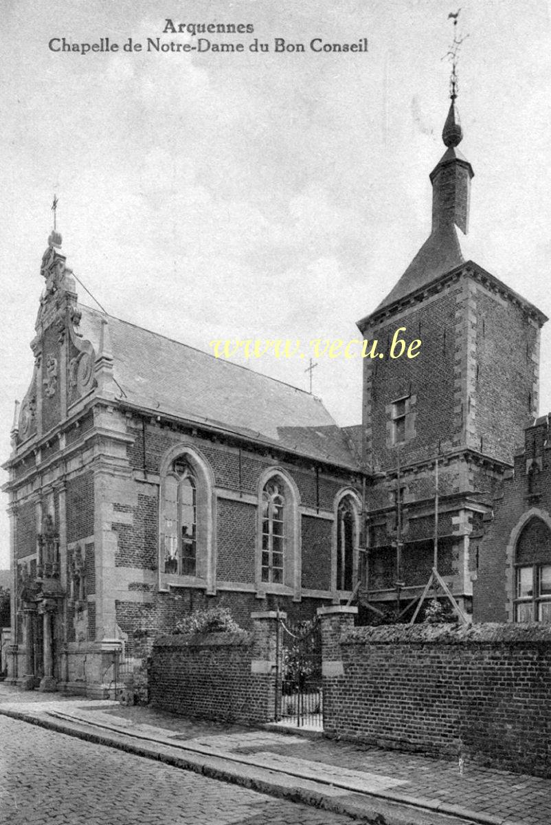 Format d'agrandissement carte postale ancienne Arquennes