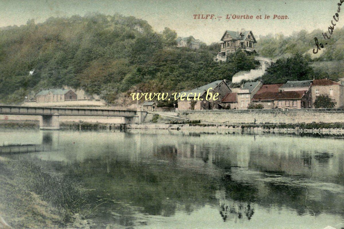 Format d'agrandissement carte postale ancienne Tilff