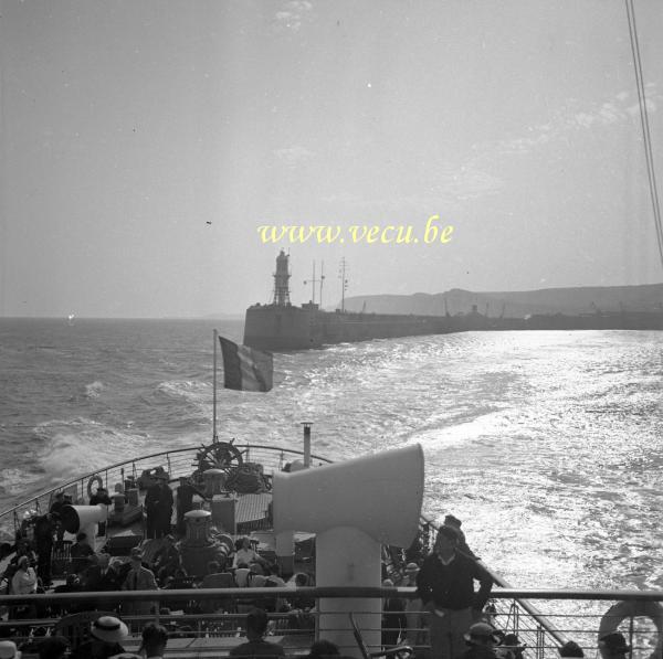 photo ancienne  de paquebots  Retour de la malle Prince Baudouin vers Ostende