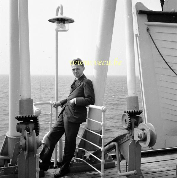 photo ancienne  de paquebots  A bord de la malle Prince Baudouin vers l'Angleterre