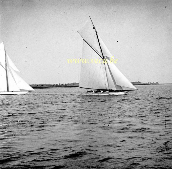 photo ancienne  de voiliers  Régates sur l'Escaut