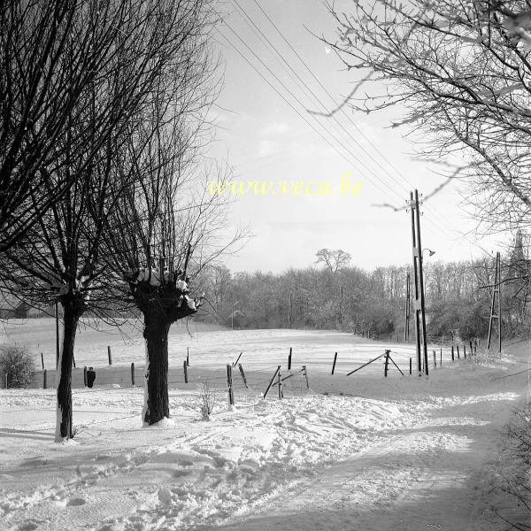 photo ancienne  de la commune de Ganshoren  Paysage enneigé