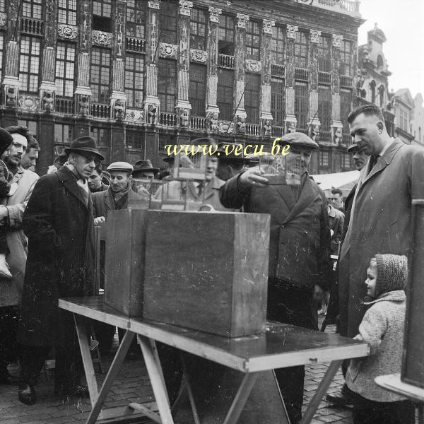 photo ancienne  de la Grand Place  Marché aux oiseaux à la Grand Place