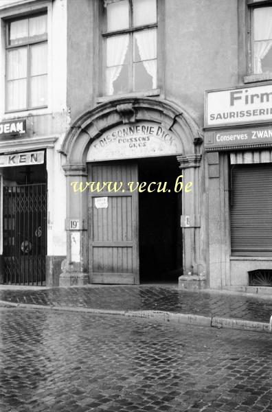 photo ancienne  de Bruxelles - Quai au bois à brûler  Poissonnerie Dick - 19 quai au bois à brûler