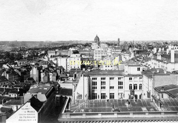 photo ancienne  Panorama de Bruxelles  Panorama - Vue vers Eglise Royale Ste Marie (Schaerbeek) et Eglise de Gèsu