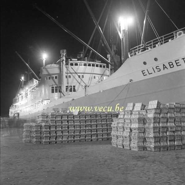 photo ancienne  de bateaux au Congo  L'Elisabethville en escale vers le Congo