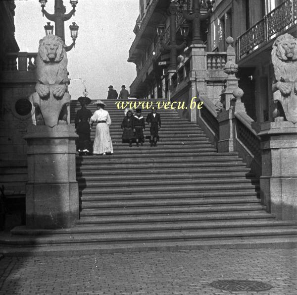 photo ancienne  de Blankenberge  Escalier des Lions