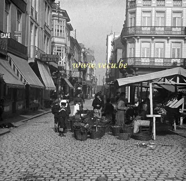 photo ancienne  de Blankenberge  Marché aux légumes