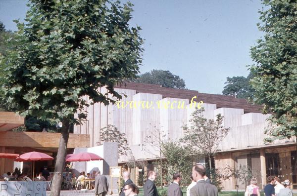 photo ancienne  de l'expo 58  Pavillon norvégien