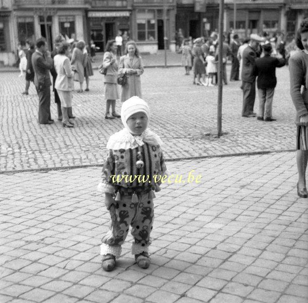 photo ancienne  du carnaval de Binche  Gilles de Binche