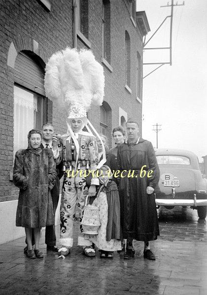 photo ancienne  du carnaval de Binche  Gilles de Binche