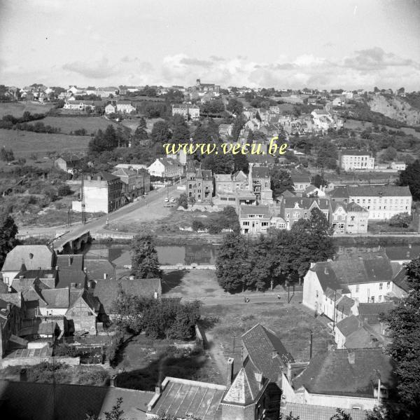 photo ancienne  Vue sur la Sambre et la rue gare du N