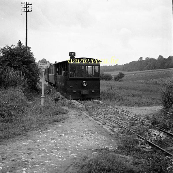 photo ancienne  Le chemin de fer vicinal dans les campagnes de Sorinnes