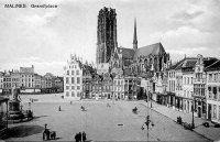 carte postale ancienne de Malines Grand'Place