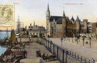 carte postale de Anvers Le Débarcadère et le Steen