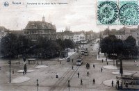 carte postale de Anvers Panorama de la place de la Commune