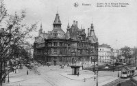 carte postale de Anvers Square de la Banque Nationale