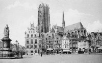 carte postale ancienne de Malines Grand'Place