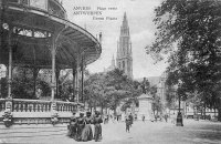 carte postale de Anvers Place Verte